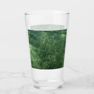 Verre Eau au-dessus de l'herbe marine II (bleu et vert)