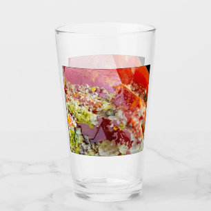 Verre Eau de cristal de wulfenite rouge vif personnalisa