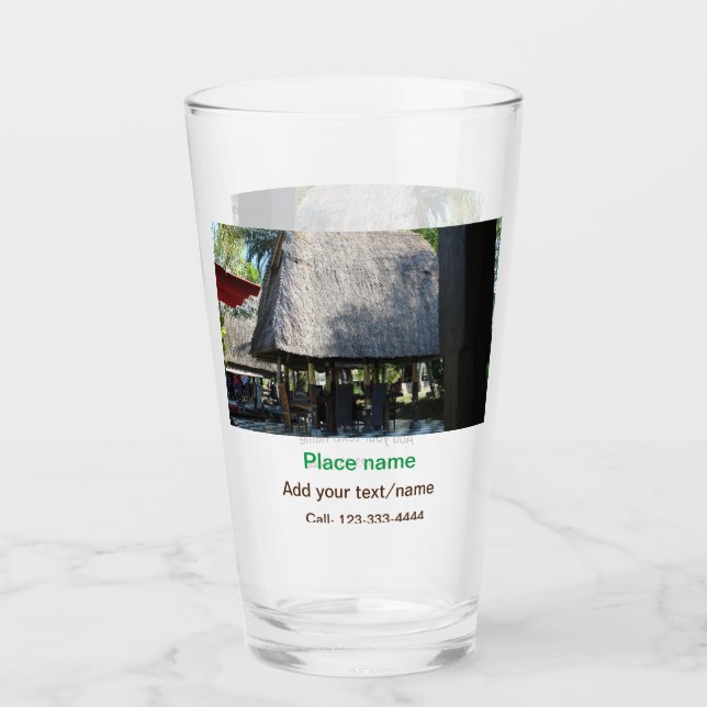 Verre eau océan plage photo ajouter nom texte place été (Devant)