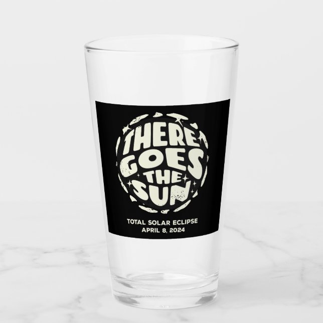 Verre Éclipse solaire totale 2024 Il y a le soleil (Devant)