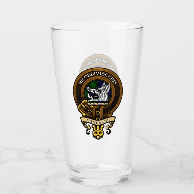 Verre Écosse Clan Campbell Badge et Crest (Devant)