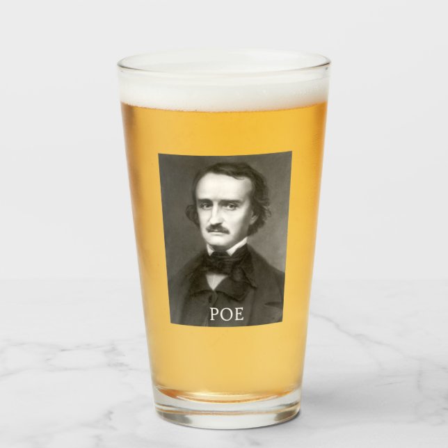 Verre Edgar Allan Poe et le Corbeau (Dos (rempli))