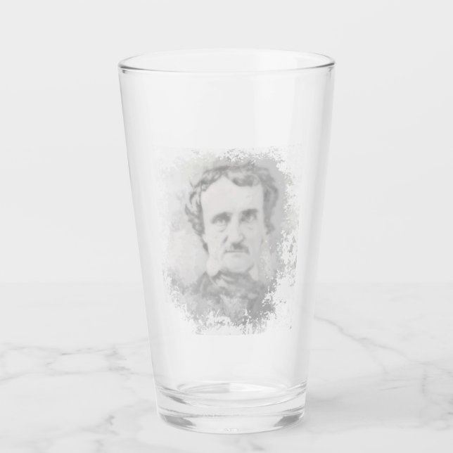 Verre Edgar Allan Poe Poète Le Corbeau (Devant)