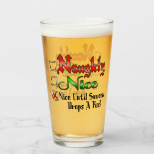 Verre Édition Fan De Hockey Sur Glace Naughty Ou Nice