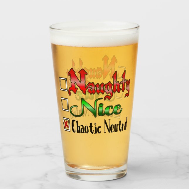 Verre Édition Naughty Or Nice Gamers (Devant (rempli))