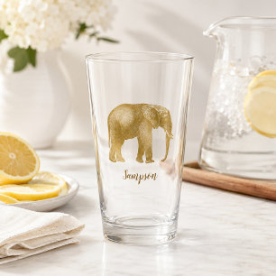 Verre Élégance Safari Éléphant