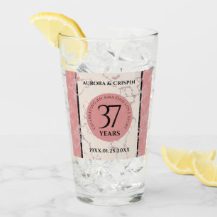 Verre Élégant 37e anniversaire du Mariage Alabaster