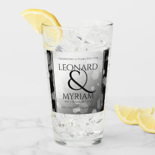 Verre Élégant 70e anniversaire de Mariage Platinum