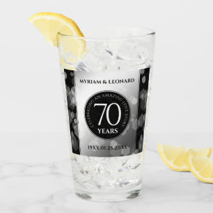 Verre Élégant 70e anniversaire de Mariage Platinum