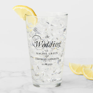 Verre Élégant Mariage de calligraphie