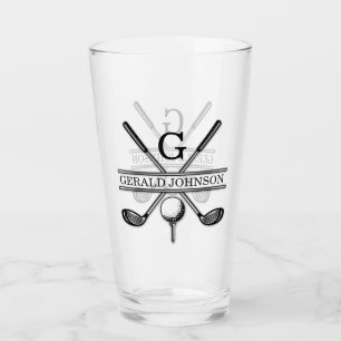 Verre Élégant minimaliste Golf Monogramme Conception