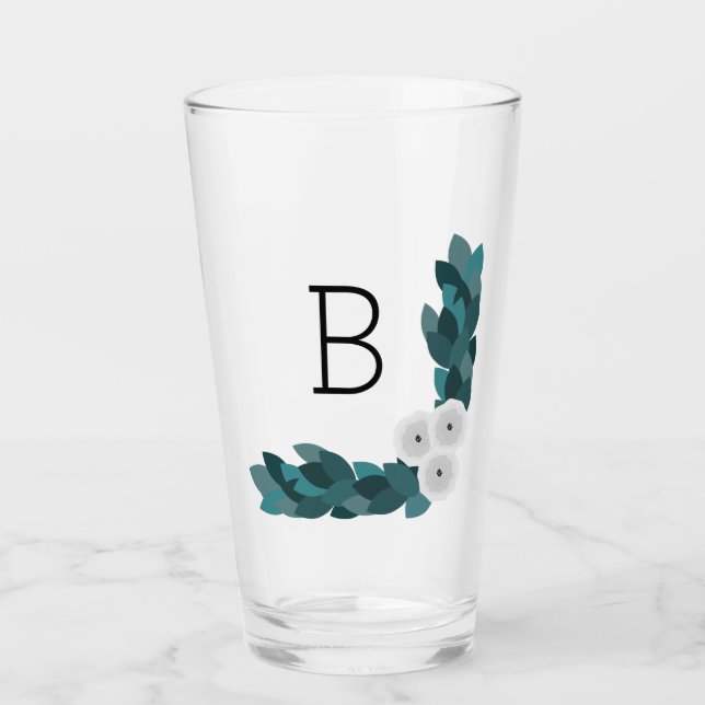 Verre Elégant Ranunculus blanc Fleurs & Foliage | Mono (Devant)