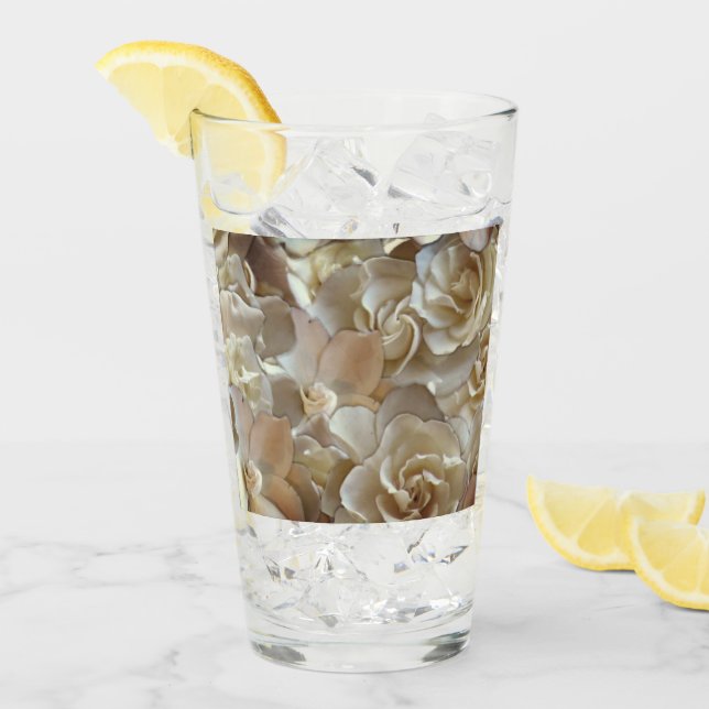 Verre Élégant Rose floral Motif pétal (Devant glace)
