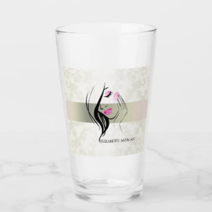 Verre Élégant vintage, Chic, Dentelle, Silhouette de fil