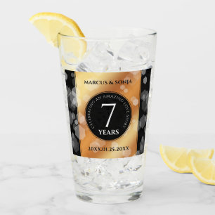 Verre Élégante 7ème anniversaire du Mariage de cuivre