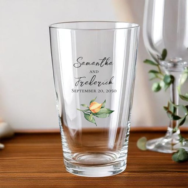 Verre Élégante mariée et mariée personnalisée (Custom wedding wine glass)