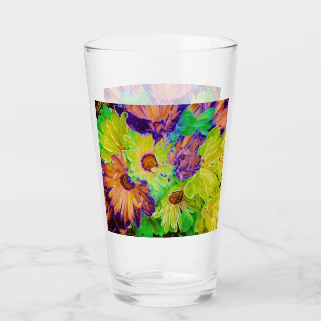 Verre Élégantes marguerites #99 (Devant)
