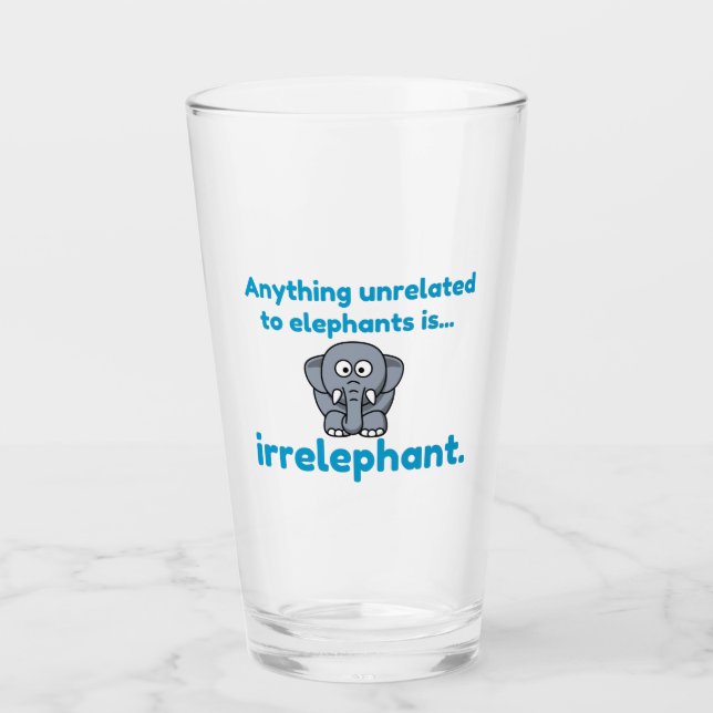Verre Éléphant sans défense (Devant)