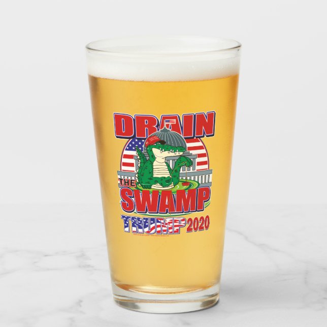 Verre Éliminer le marais - Trump 2020 (Devant (rempli))