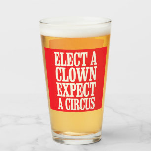 Verre Élisez un clown, attendez un cirque anti Trump pol