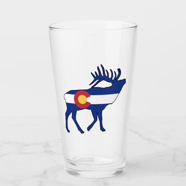 Verre Elk, Drapeau du Colorado (Devant)