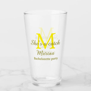 Verre Elle est un parti de filles à l'alphabet monogramm