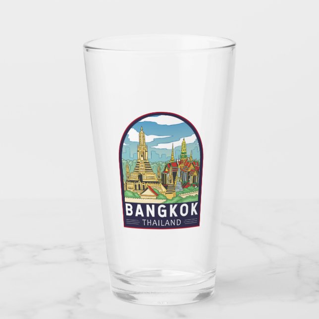 Verre Emblème Bangkok Thaïlande Travel Retro (Devant)
