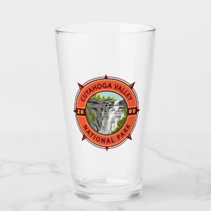 Verre Emblème de compass rétro du parc national de la va