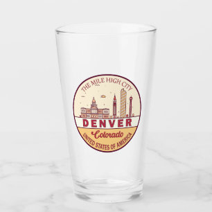 Verre Emblème de Denver Colorado City Skyline