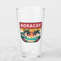 Emblème rétro de Boracay Philippines
