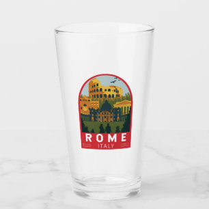 Verre Emblème Rome Italie Travel Retro