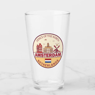 Verre Emblème Skyline d'Amsterdam Pays-Bas City