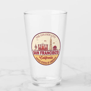 Verre Emblème Skyline de San Francisco California City