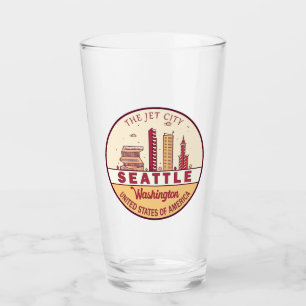 Verre Emblème Skyline de Seattle Washington City