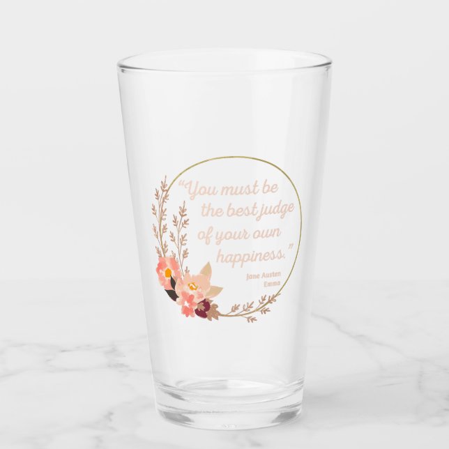 Verre Emma De Jane Austen Citation I - Style Cute (Devant)