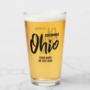 Verre Emplacement personnalisé et texte Ohio
