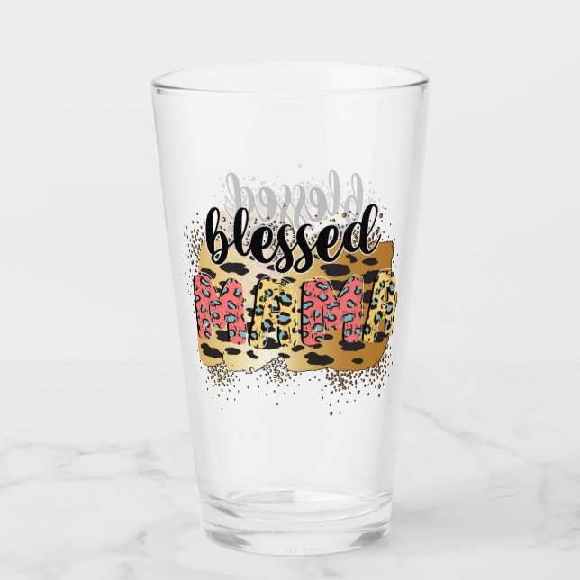 Verre Empreinte de léopard béni maman (Devant)