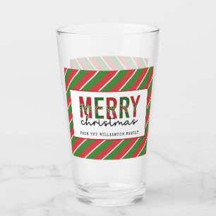 Verre Empreinte de léopard de Noël moderne Red Green Str