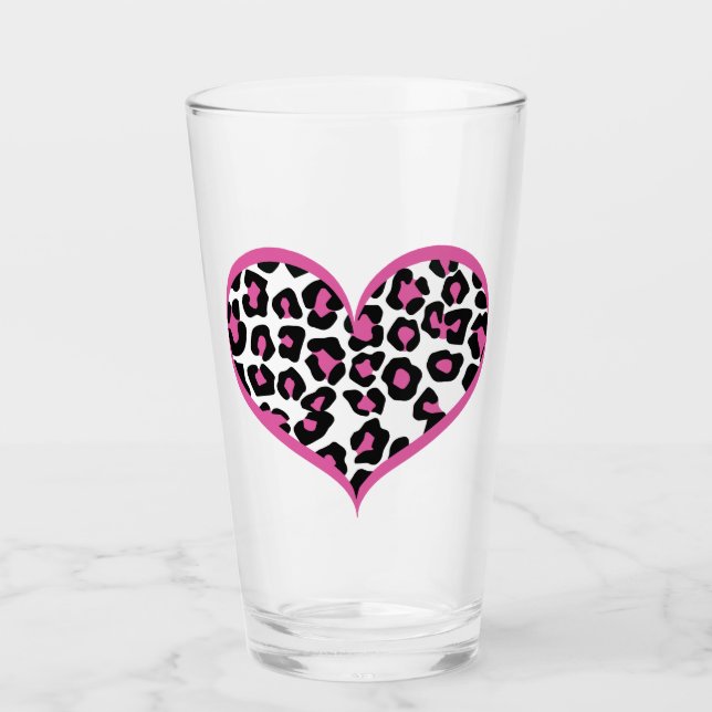 Verre Empreinte de léopard du coeur sauvage (Devant)
