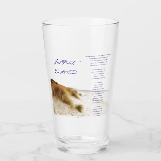 Verre empreintes dans le sable (Devant)