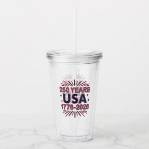 Verre En Acrylique 250 ans USA   Semiquinentenaire 1776-2026