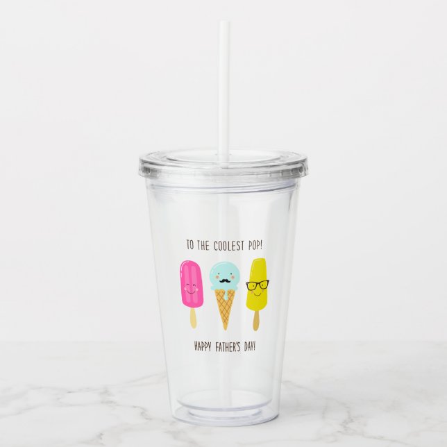 Verre En Acrylique À la pop la plus froide - Fête des pères (Devant)