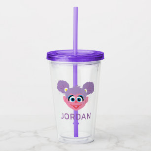 Verre En Acrylique Abby Cadabby Face de fleurs Ajouter Votre Nom