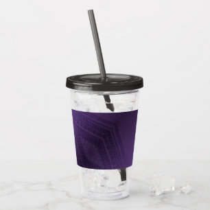 Verre En Acrylique Acceptation   Motif Boho violet écectique