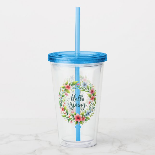 Verre En Acrylique Acrylic Tumbler-Spring Floral Drinkware (Devant)