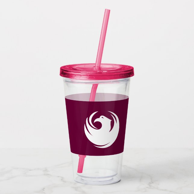 Verre En Acrylique Acrylic Tumbler with flag of Phoenix City (Dos)