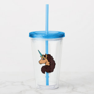 Verre En Acrylique Afro Unicorn Divin