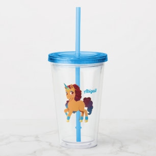Verre En Acrylique Afro Unicorn La divine danse