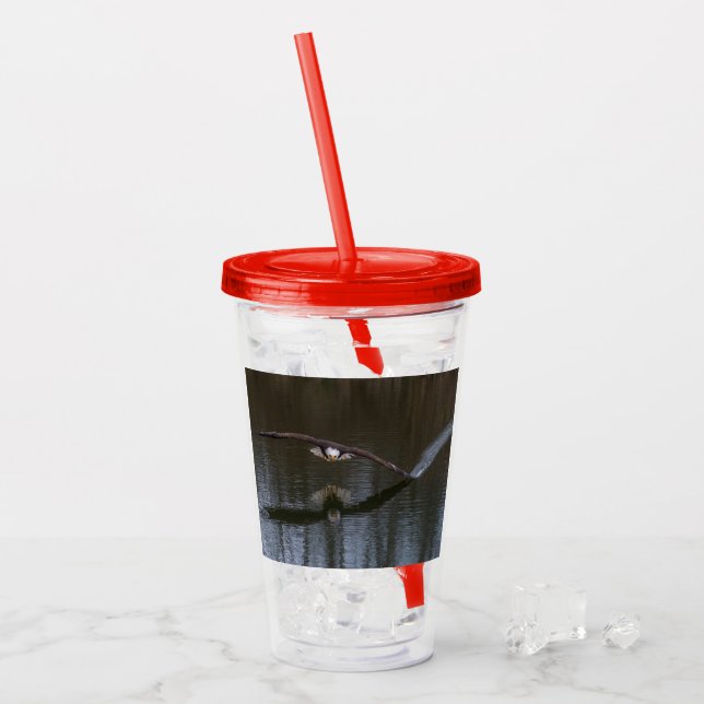 Verre En Acrylique Aigle de Bald en vol (Devant glace)