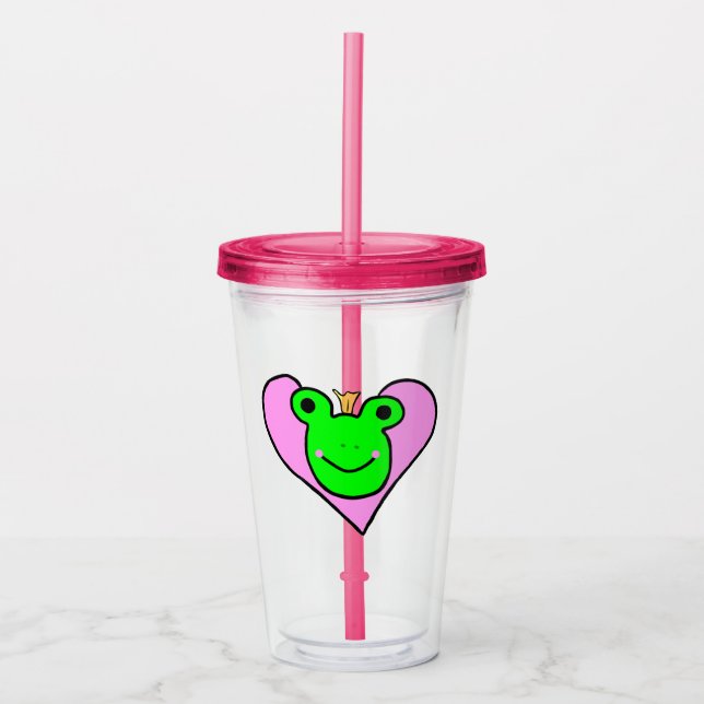 Verre En Acrylique Aimer la grenouille (Devant)